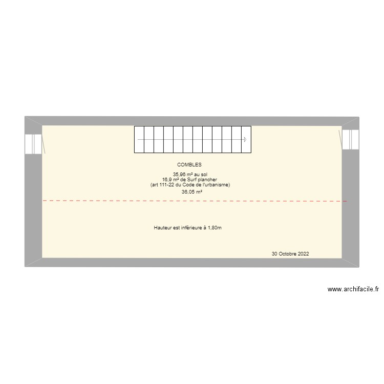 30.10.2022 - Plan combles. Plan de 0 pièce et 0 m2