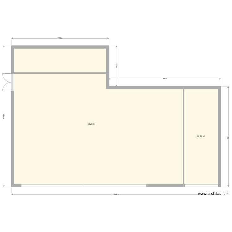 papa & maman. Plan de 2 pièces et 147 m2