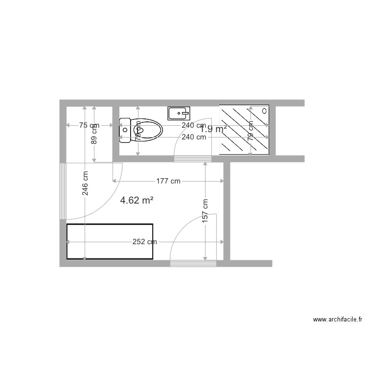 sdb 3. Plan de 0 pièce et 0 m2