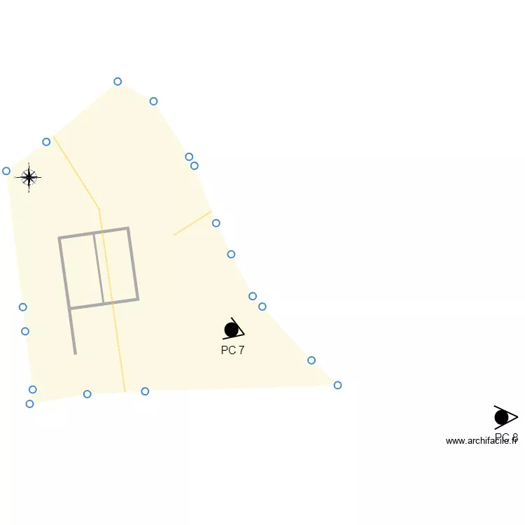 Rep&eacute;rage des vues. Plan de 