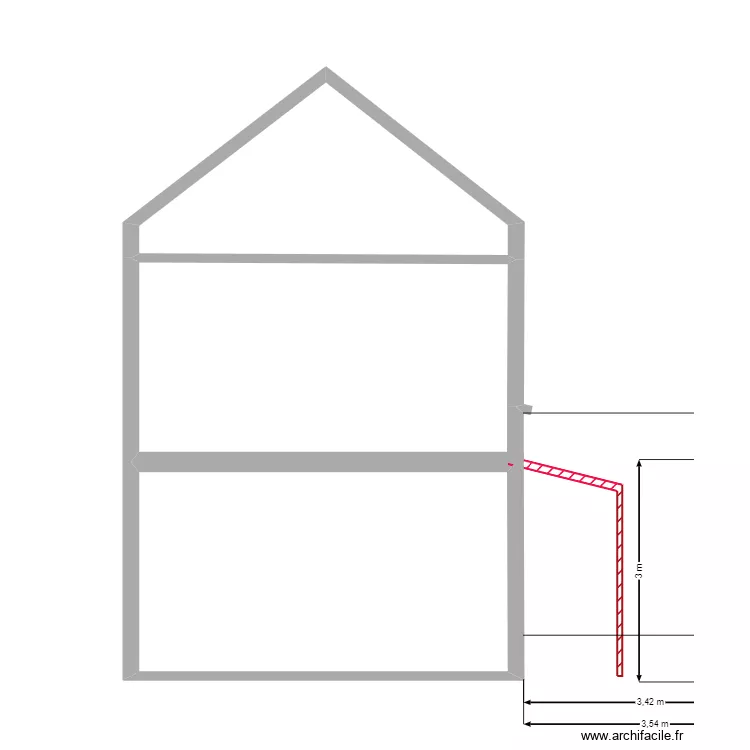 Abri de terrasse - entrée - TRAVAUX. Plan de Abri de terrasse - entrée - TRAVAUX. Plan de