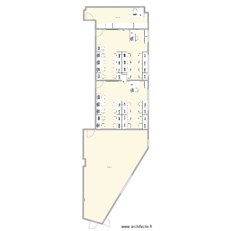 Batiment C Modif 4. Plan de 4 pièces et 211 m2