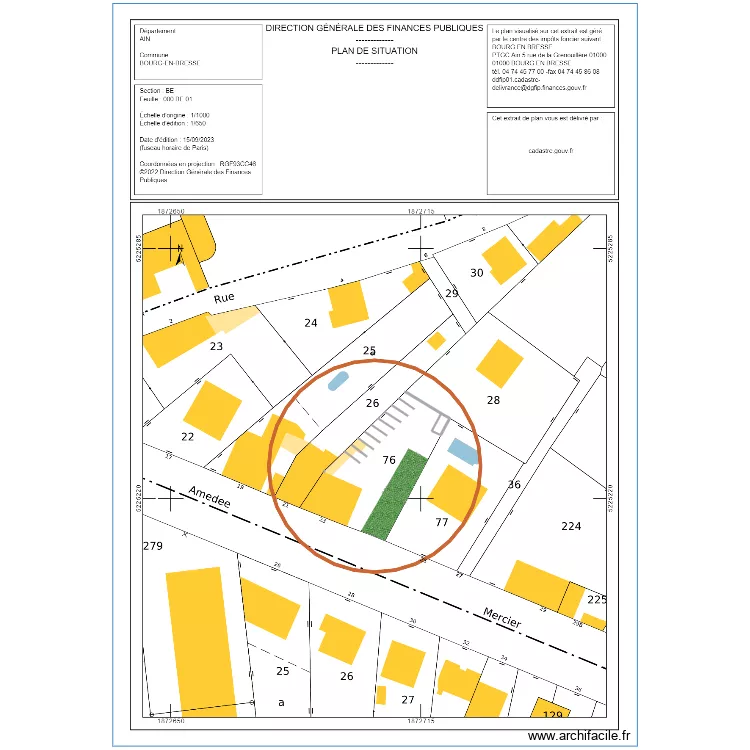 Bourg en Bresse. Plan de Bourg en Bresse. Plan de