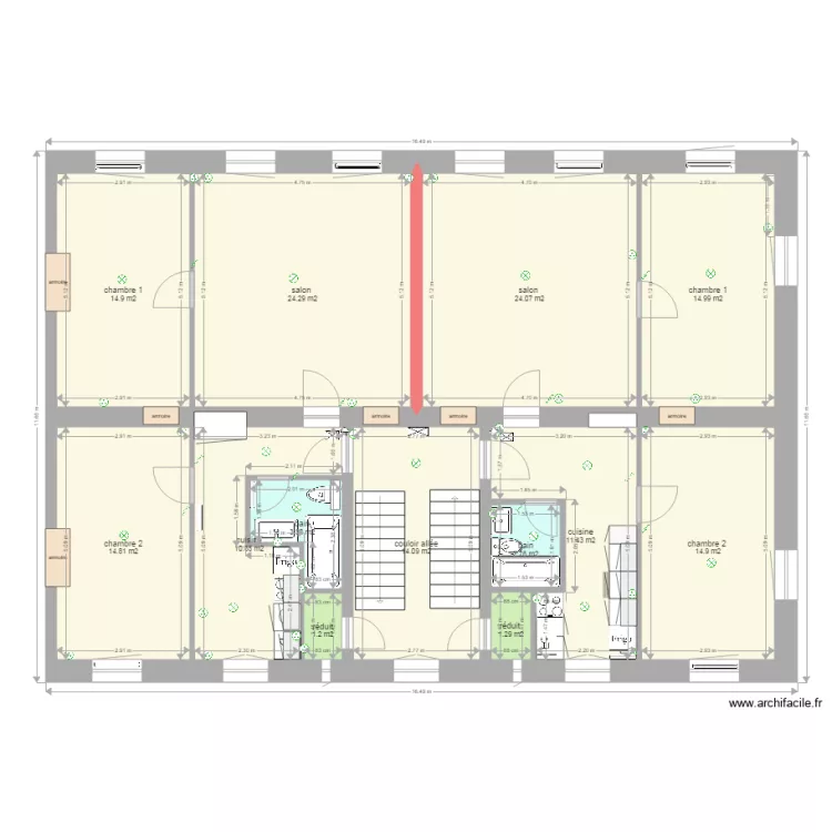 quartier neuf 7 appart rez modif new. Plan de 