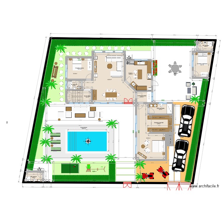 Somone Option 1 RDC. Plan de 19 pièces et 506 m2