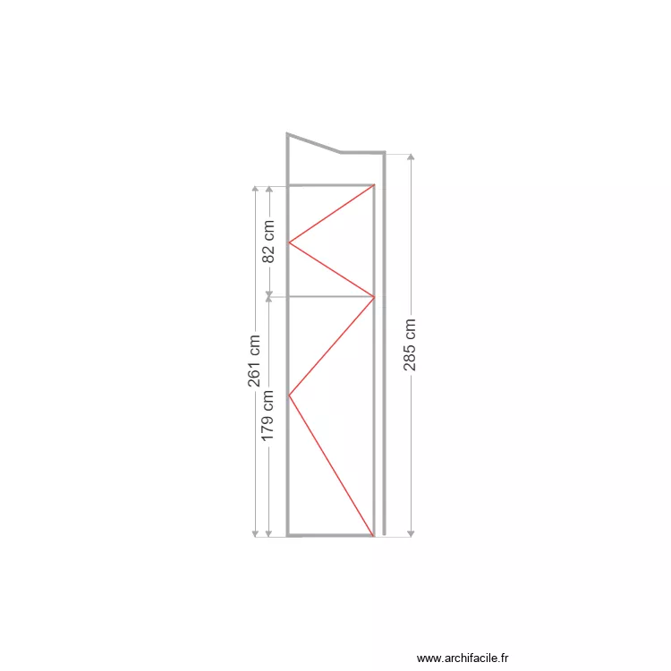 chbre loise placard droite ferm&eacute;. Plan de 