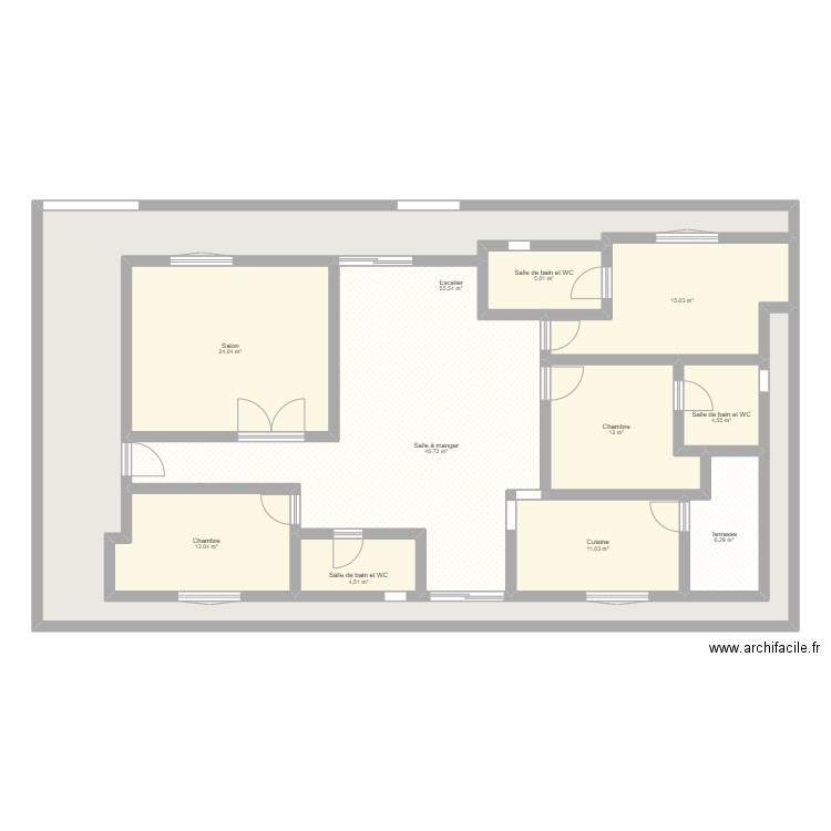 MyHome3. Plan de 11 pièces et 197 m2