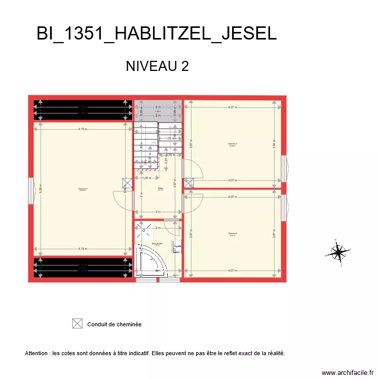BI 1351 HABLITZEL JESEL NIVEAU 2 c&ocirc;t&eacute;. Plan de 