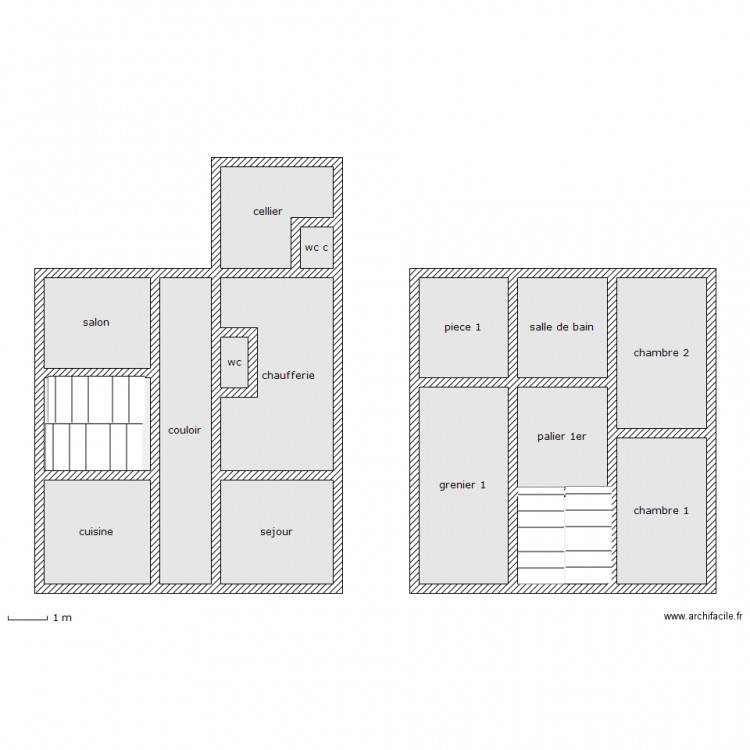 logette. Plan de 0 pièce et 0 m2