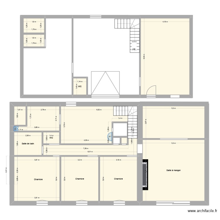 MamieRose2. Plan de 15 pièces et 154 m2
