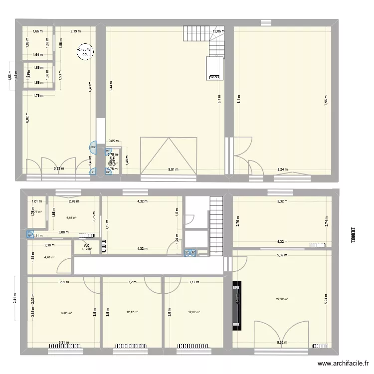 MamieRose2. Plan de 17 pièces et 231 m²