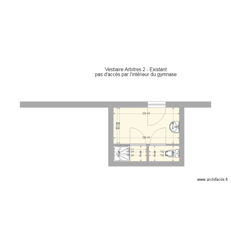 vestiaire arbitre 2 livron. Plan de 0 pièce et 0 m2