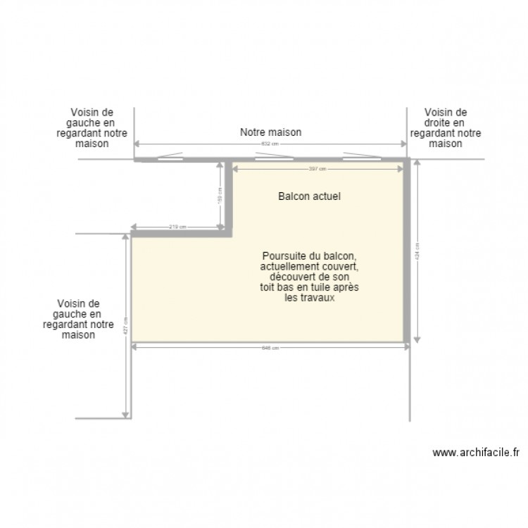 Du dessus après. Plan de 0 pièce et 0 m2