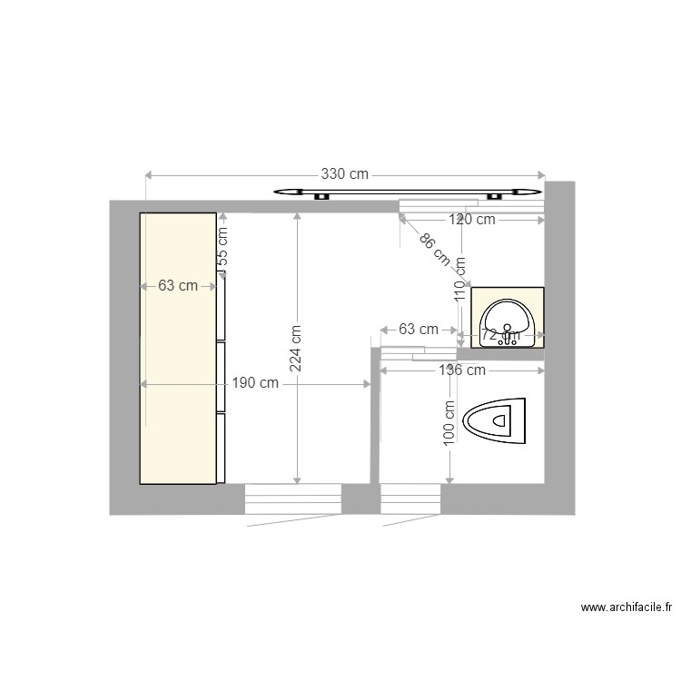 BUANDERIE SANITAIRES 1 2. Plan de 0 pièce et 0 m2