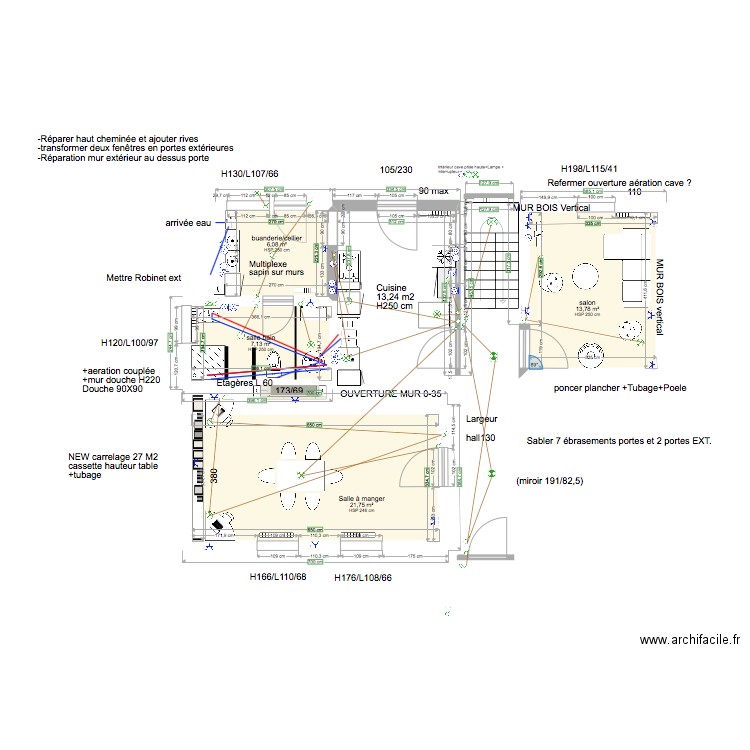 235 -22/04 new. Plan de 4 pièces et 49 m2