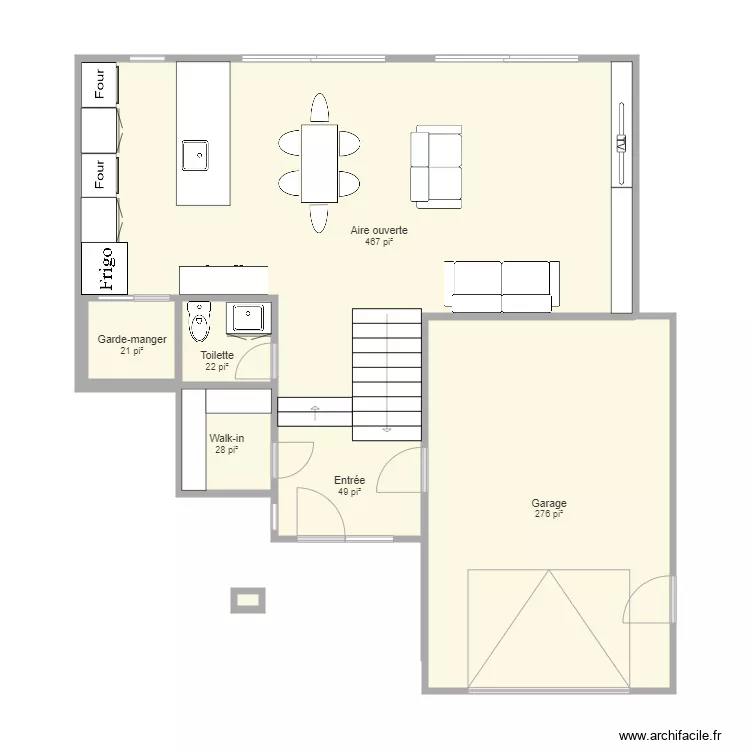 Viridis rez de chauss&eacute;e aggrandi garage seulement. Plan de 