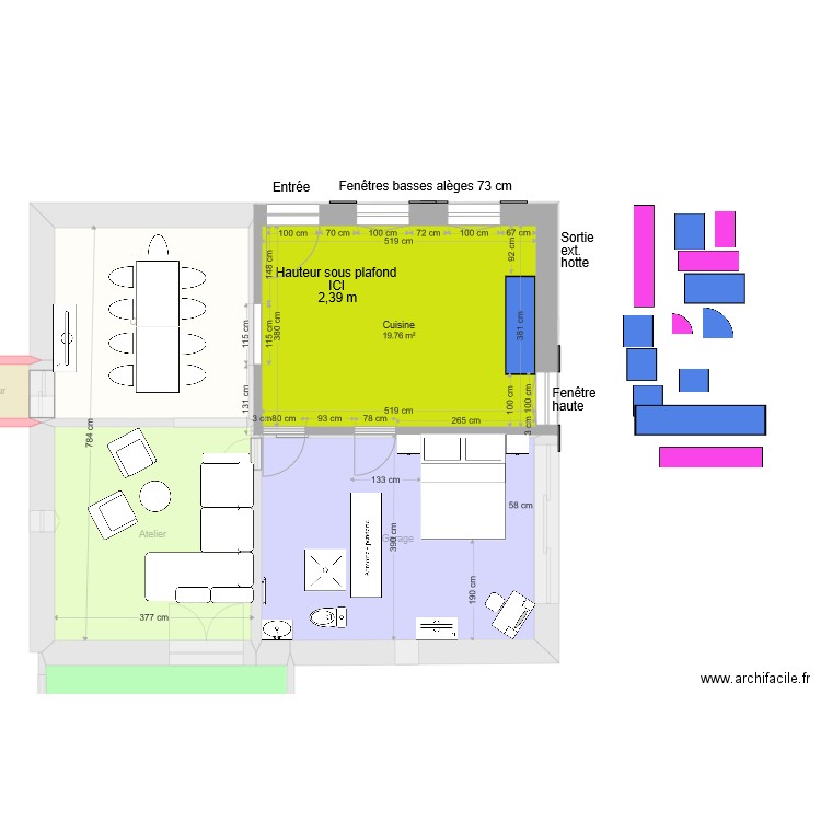 Cuisine étage 00. Plan de 0 pièce et 0 m2