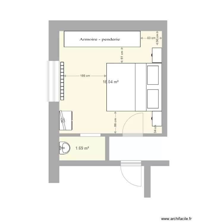 CHAMBRE. Plan de 
