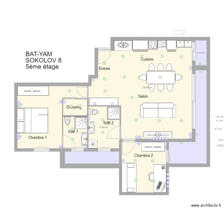 BATYAM version 1. Plan de 0 pièce et 0 m2