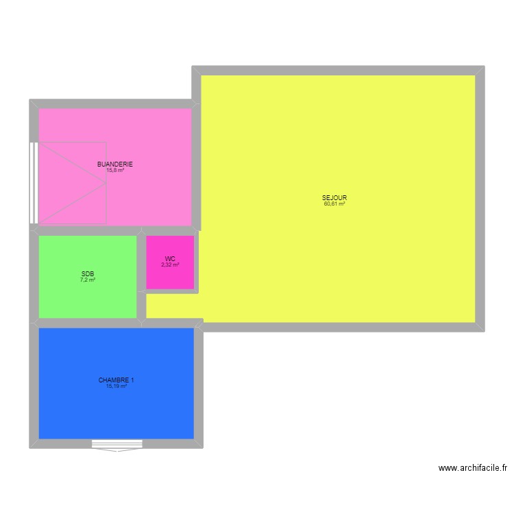 PLAN 2. Plan de 5 pièces et 101 m2