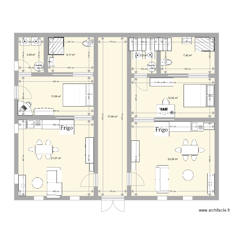 Plan rdc immeuble blvd pasteur  plan Elec . Plan de 0 pièce et 0 m2