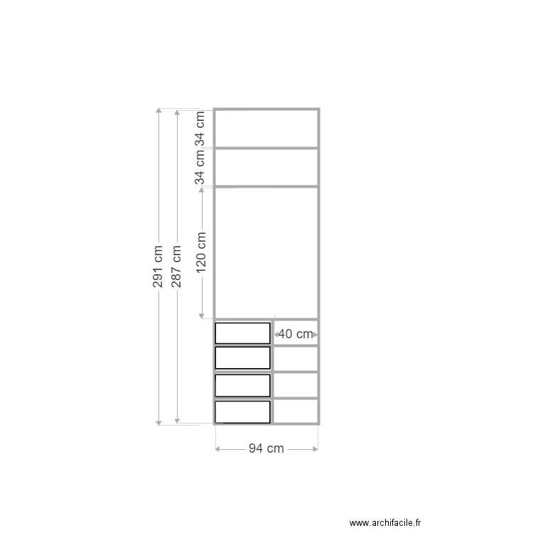 placard ouvert chbre parents. Plan de 0 pièce et 0 m2