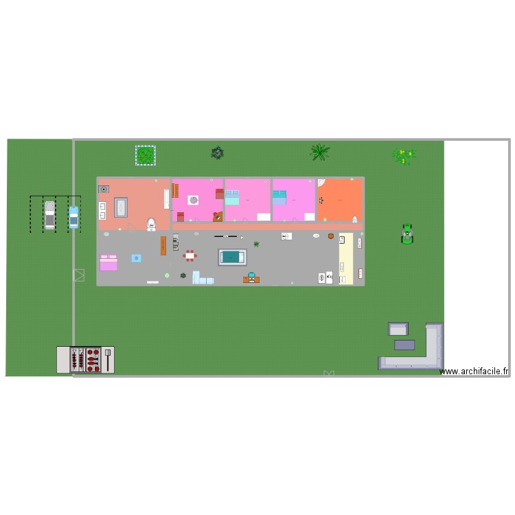 contructions. Plan de 6 pièces et 1133 m2