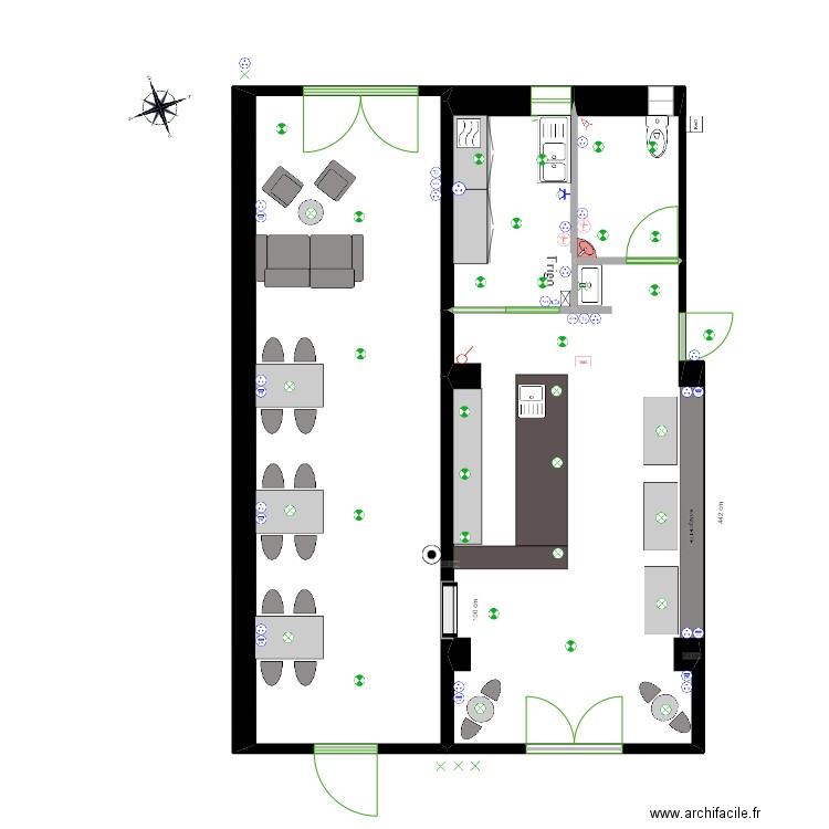 ATELIER ELECTRICITE 2. Plan de 4 pièces et 81 m2