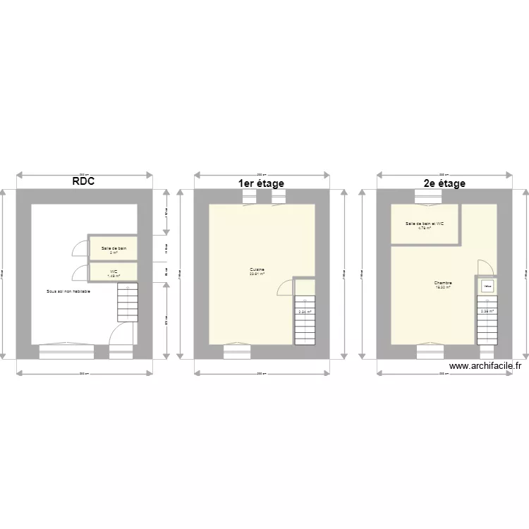 BONNEFOY Yvonne St Bonnet le Chateau. Plan de 