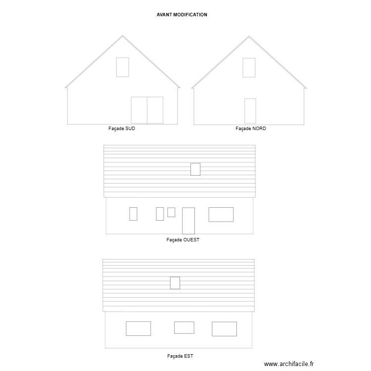 REBER - PLAN DE FACADE - AVANT. Plan de 0 pièce et 0 m2