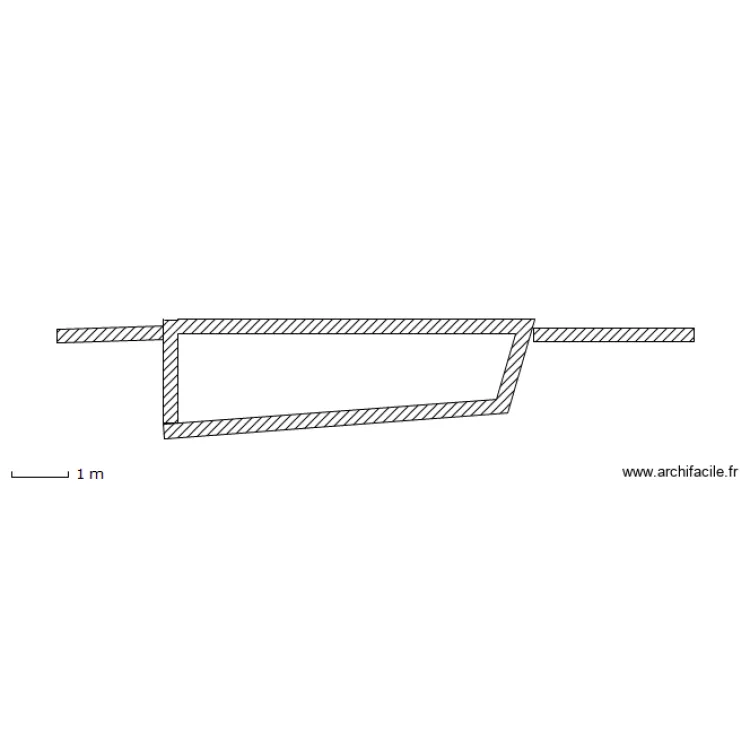 coupe piscine. Plan de coupe piscine. Plan de