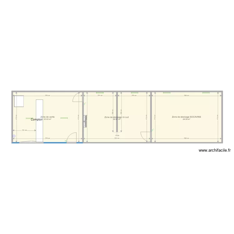 Espace de vente Nkayi. Plan de 