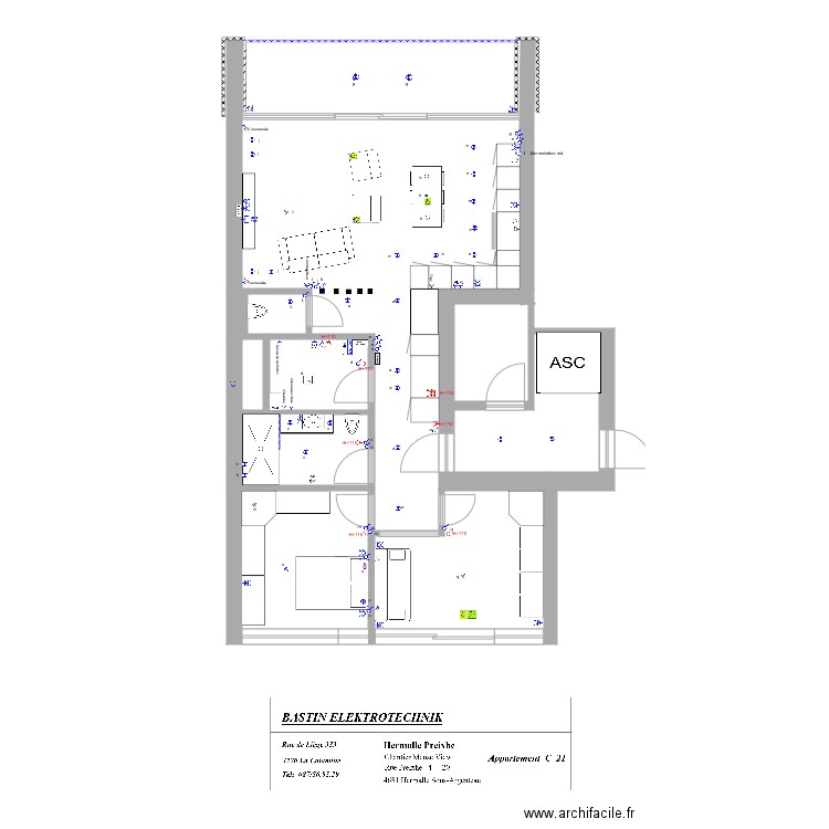 Appartement Meuse View C21 traditionnelle. Plan de 0 pièce et 0 m2