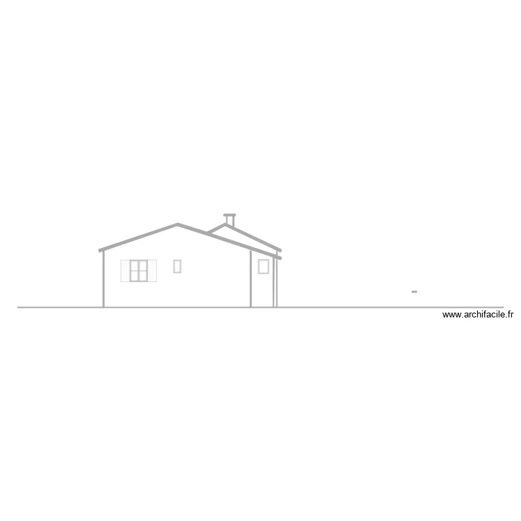 deuxieme pignon du nouveau projet. Plan de deuxieme pignon du nouveau projet. Plan de