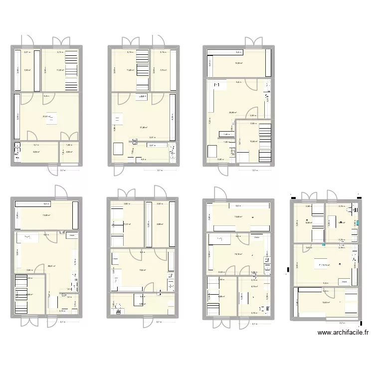 OUVRARD. Plan de 26  et 353 m²