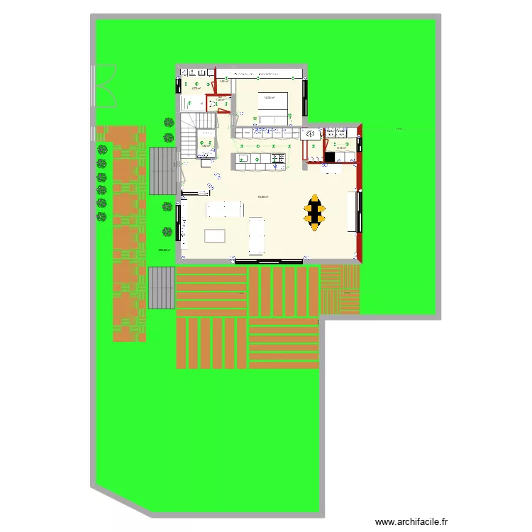 41 SORINS RDC RENOVATION + EXTENSION 2 ok. Plan de 8 pièces et 627 m²