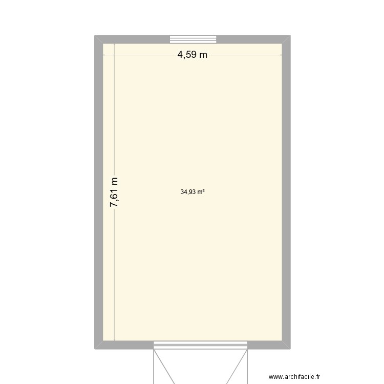 REMISE. Plan de 1 pièce et 35 m2