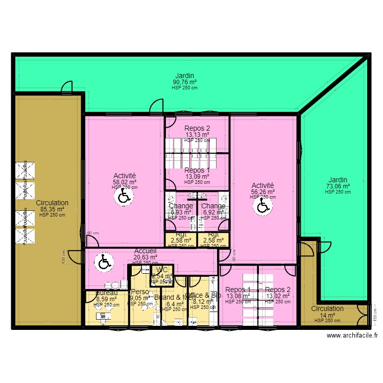 B91U2AC projet V3. Plan de 0 pièce et 0 m2