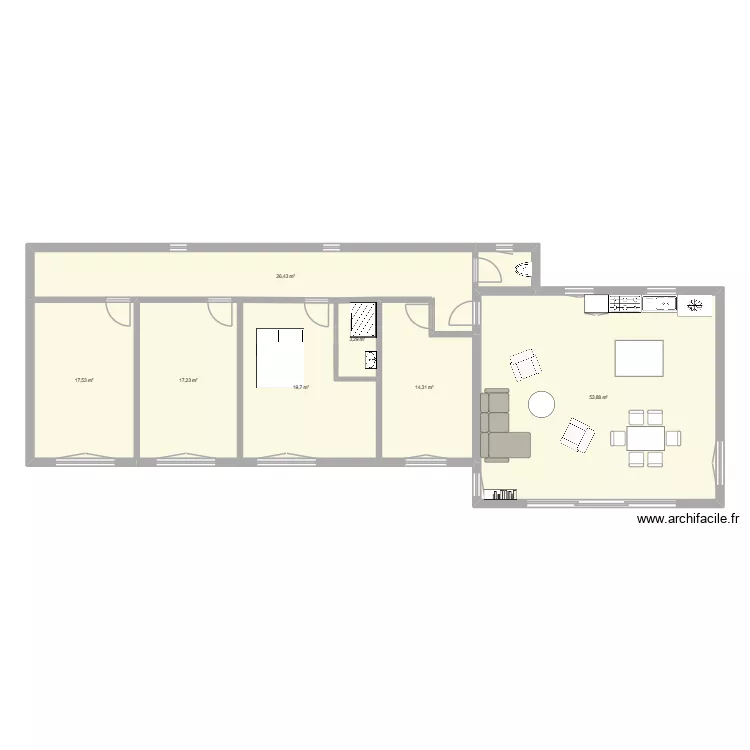 Impasse de Blois. Plan de 7  et 152 m²