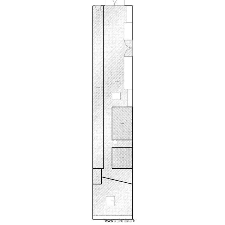 atelier. Plan de 6 pièces et 261 m2