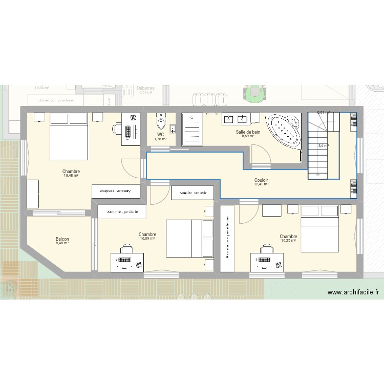 Maison 33. Plan de 22 pièces et 979 m2