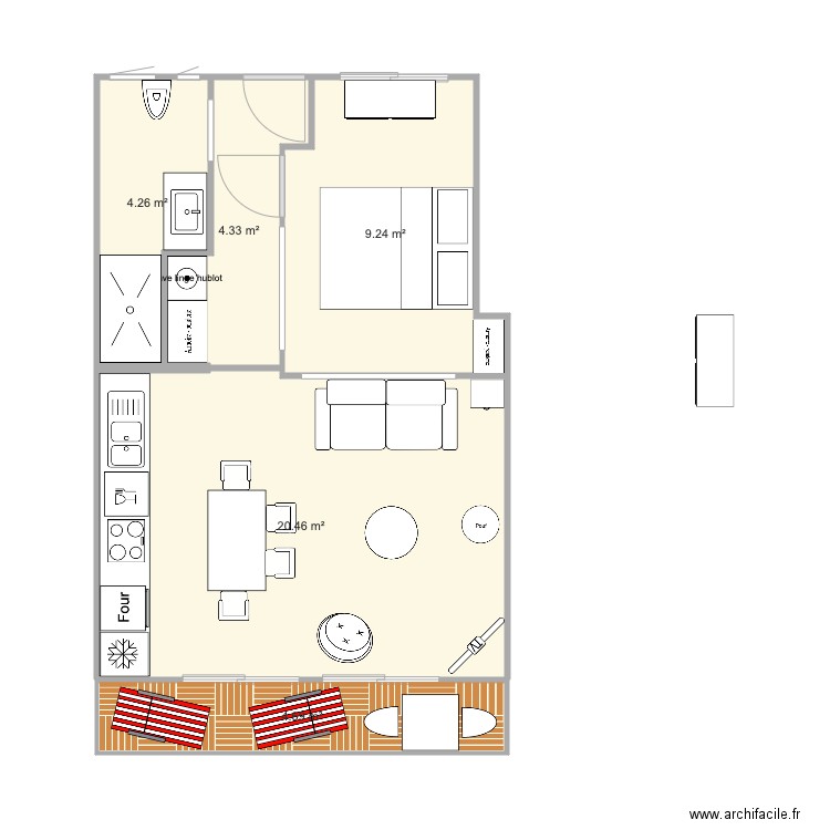 Heol Réel finale sdb avec WC. Plan de 0 pièce et 0 m2