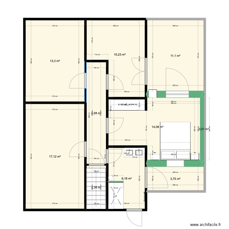 oullins APS. Plan de 10 pièces et 84 m2