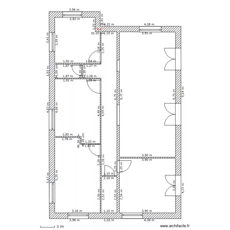 Maison test. Plan de 