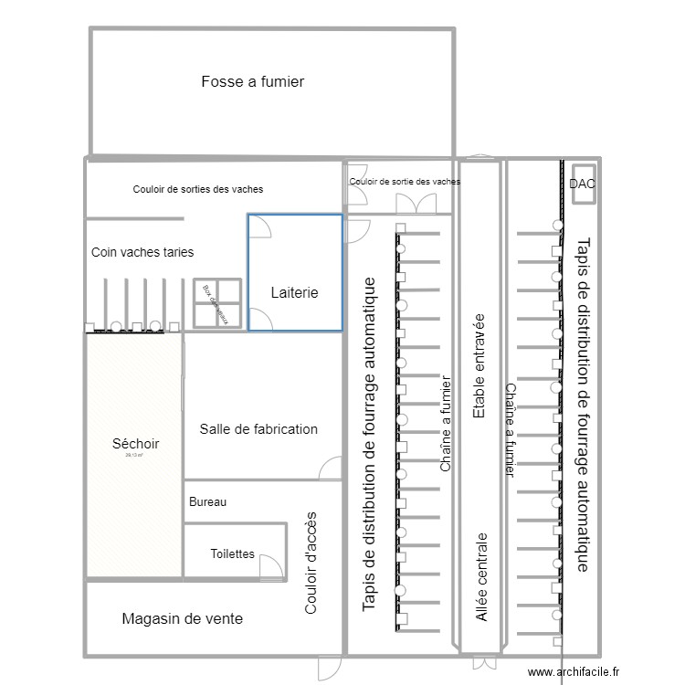 batiment Servalanche. Plan de 12 pièces et 299 m2