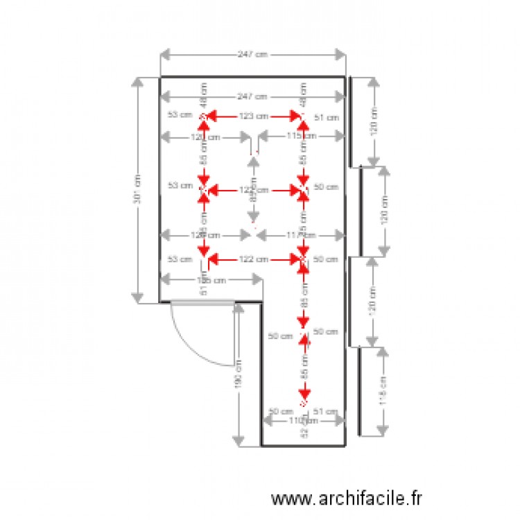 sous balcon. Plan de 0 pièce et 0 m2