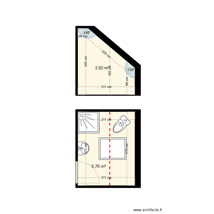 BONNET PASSENANS EXISTANT. Plan de 10 pièces et 79 m2