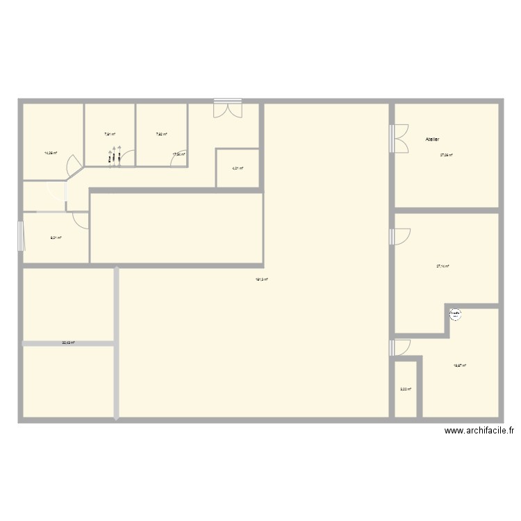 Bureau Haute borne 2. Plan de 12 pièces et 351 m2