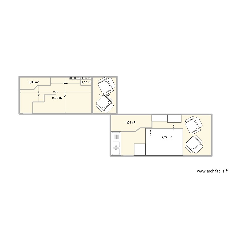 camping car. Plan de 0 pièce et 0 m2