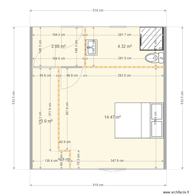 steph. Plan de 0 pièce et 0 m2